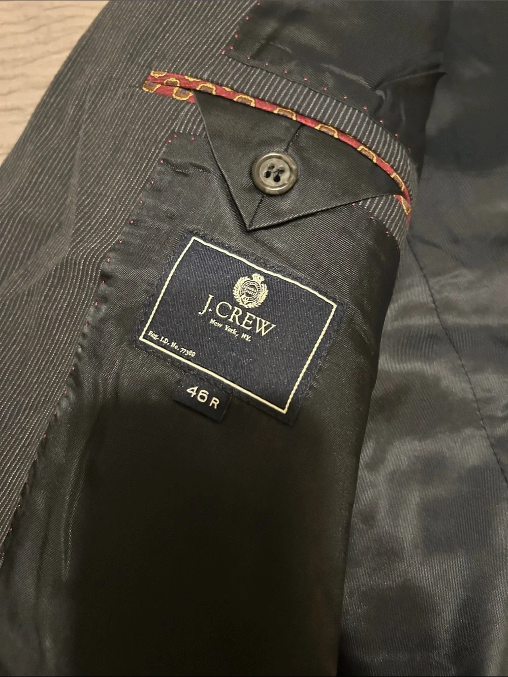 J. Crew Men's Charcoal Pinstripe Sport Coat
